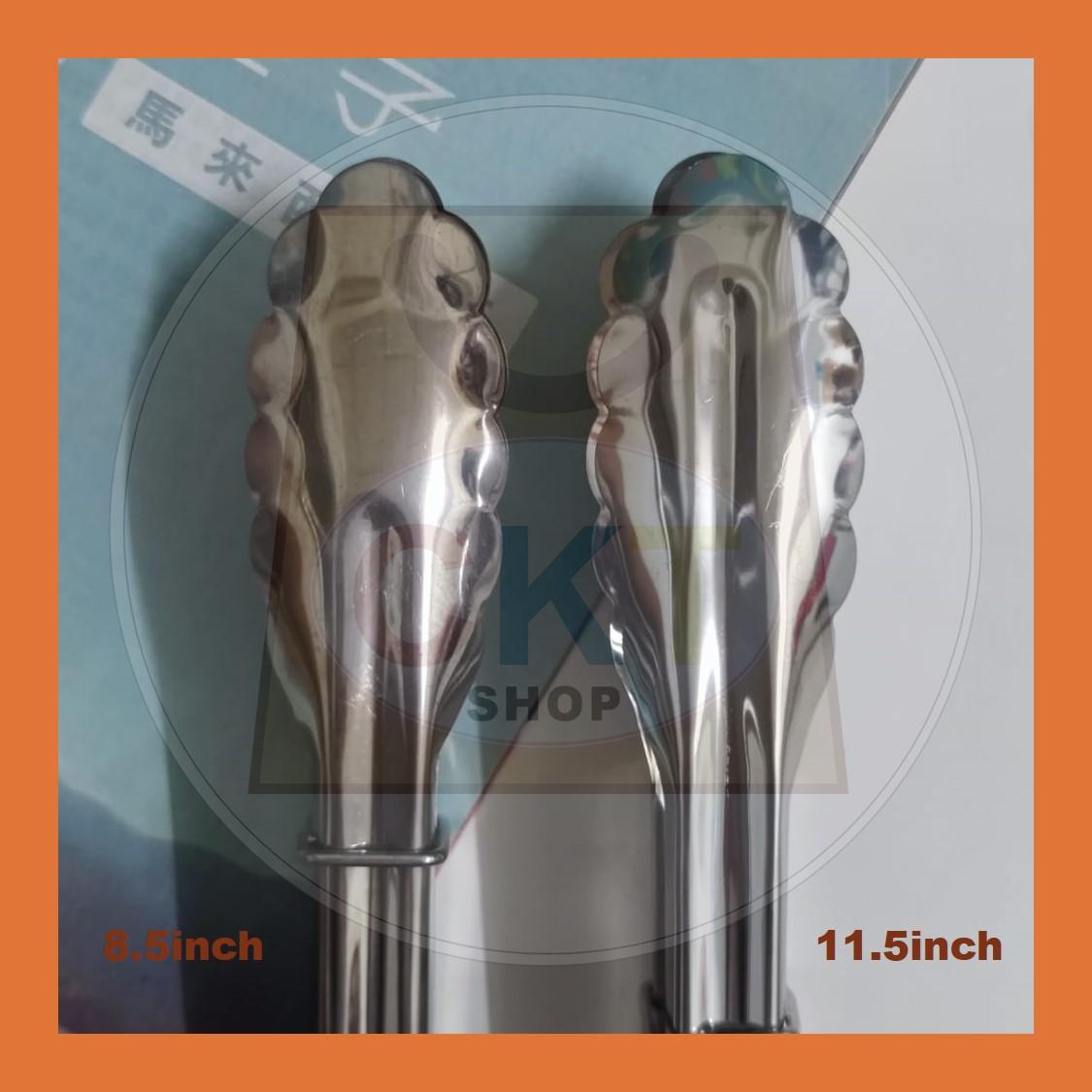 Stainless Steel Tong Food Clip BBQ Tongs Tweezer Penyepit Makanan Cooking Tongs Utensil Kitchen Bar Grill Steak Buffet