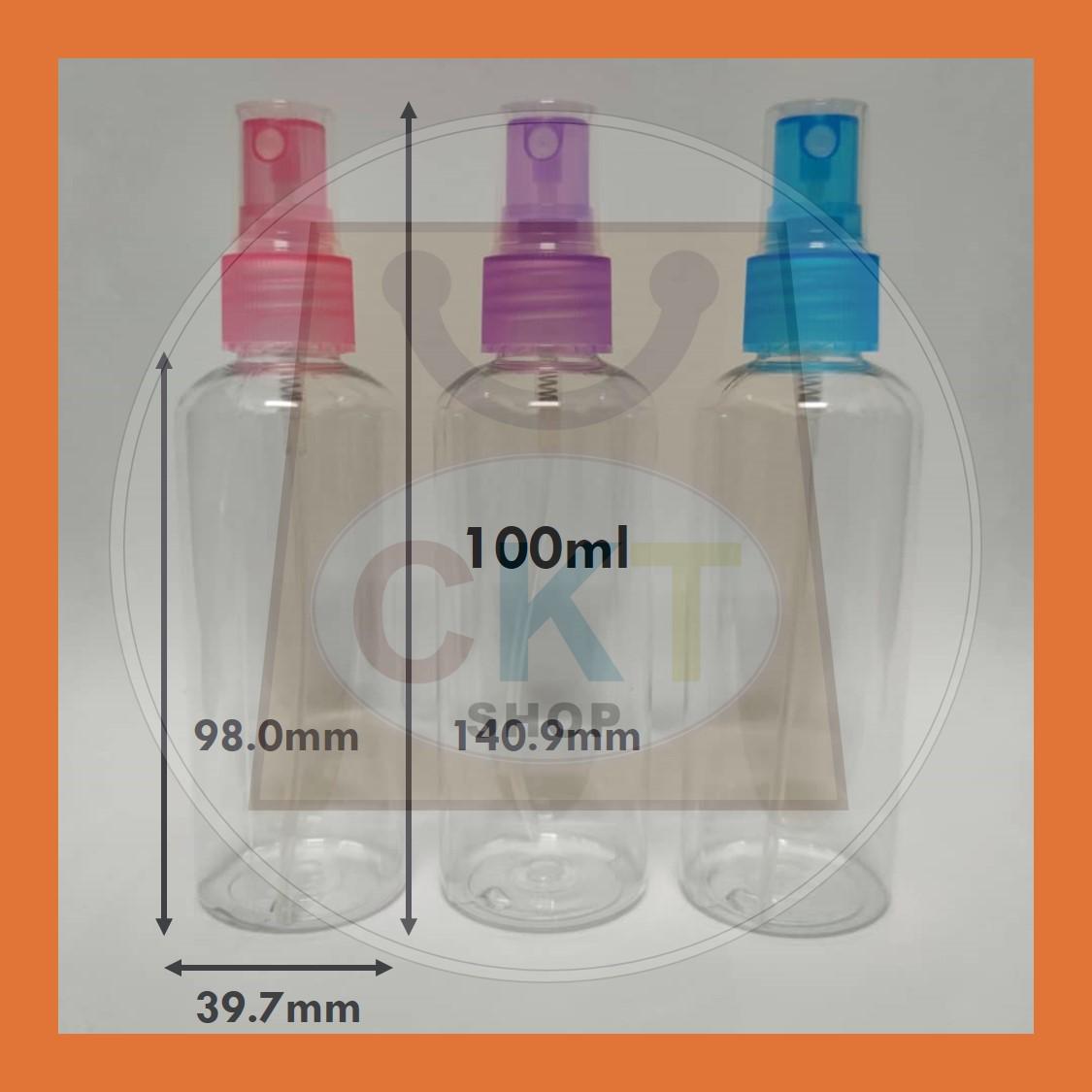 Transparent Empty Spray Travel Bottles Plastic Refillable Cosmetic Containers botol bekas spray Plastic