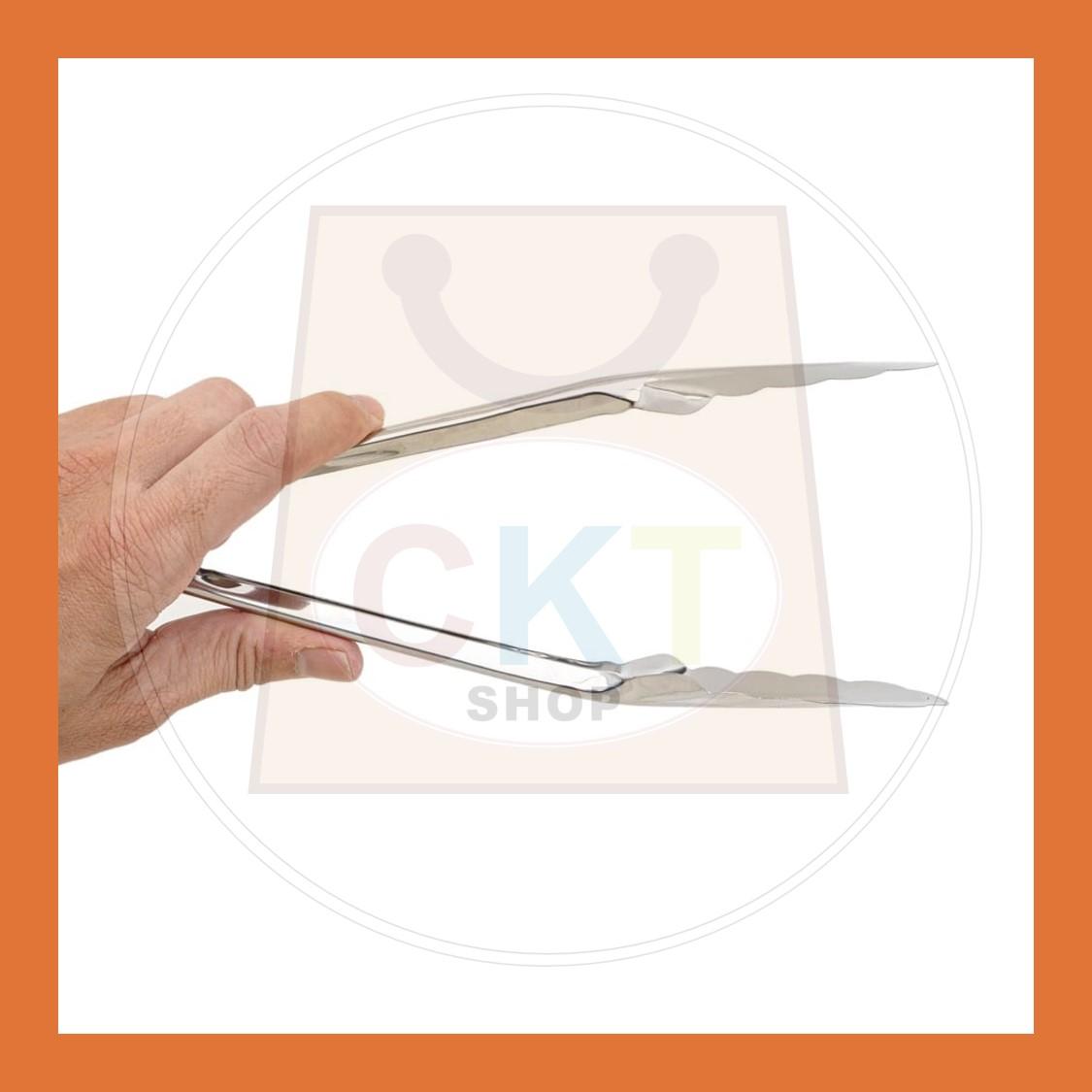 Stainless Steel Tong Food Clip BBQ Tongs Tweezer Penyepit Makanan Cooking Tongs Utensil Kitchen Bar Grill Steak Buffet