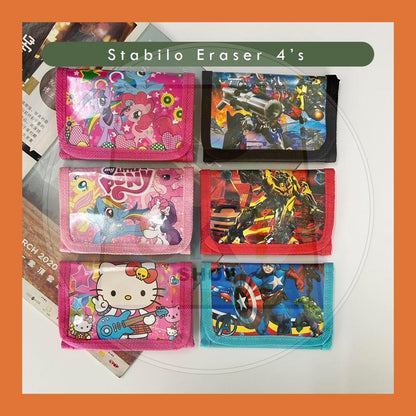 Kids Cute Cartoons Short Purse Wallet Children Boys Girls Coin Bag Beg Dompet Kartun Comel Kanak-Kanak