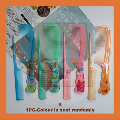 Comb Sikat Rambut  2s set Hair Lice Comb Sikat Kutu Plastik Tak Tajam Gadis Lady Cute Cartoon 2 in 1