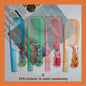Comb Sikat Rambut  2s set Hair Lice Comb Sikat Kutu Plastik Tak Tajam Gadis Lady Cute Cartoon 2 in 1