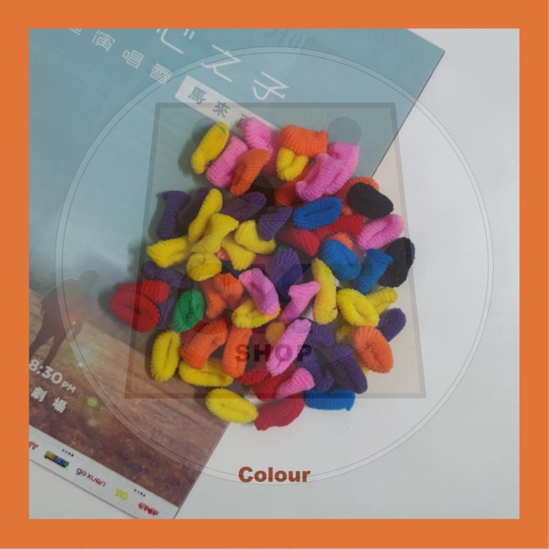 Korean Colourful Rubber Hair Ties Fashion Hairband Getah Rambut Hair Accessories Rope Ring Elastic Hairband Ponytail