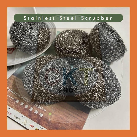 Metal Stainless Steel Scour Pad Kitchen Scrubber Iron Wire Ball Sponge Metal Pembersih Bola Keluli Dapur Dawai Periuk