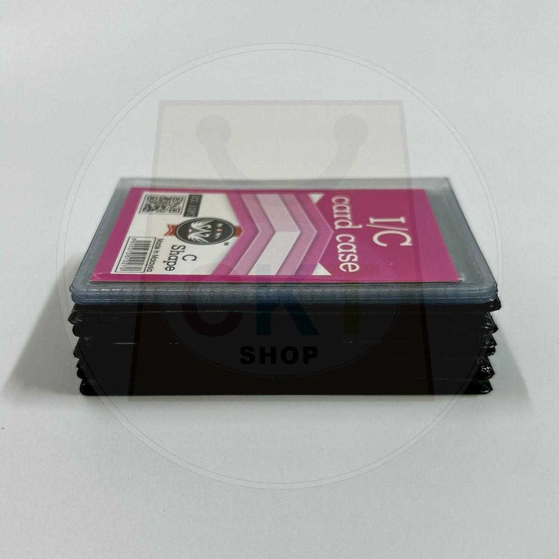 IC Holder Plastic PVC Clear Card Holder ID Business Credit Card Holder Case Organizer With 10 Pages 8 Pages