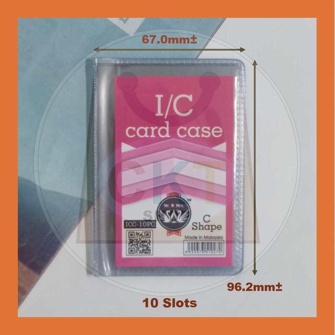 IC Holder Plastic PVC Clear Card Holder ID Business Credit Card Holder Case Organizer With 10 Pages 8 Pages