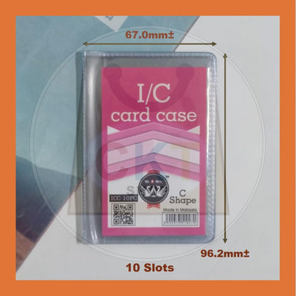 IC Holder Plastic PVC Clear Card Holder ID Business Credit Card Holder Case Organizer With 10 Pages 8 Pages