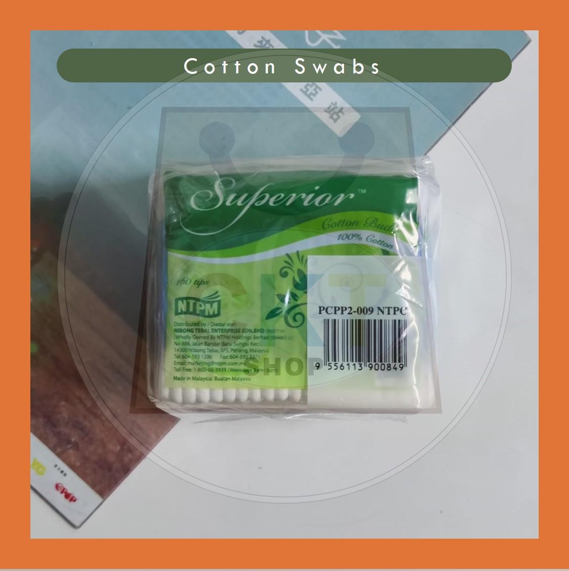 Superior Cotton Buds 160 Tips Disposable Cotton Swabs with Double Head Kapas Telinga Makeup Nose Ears