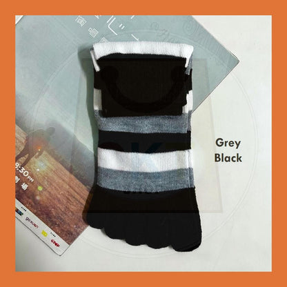 Breathable Non-slip Cotton Split Toe Ladies Five Finger Socks Yoga Socks Floor Socks Stoking Jari Outdoor Green Family