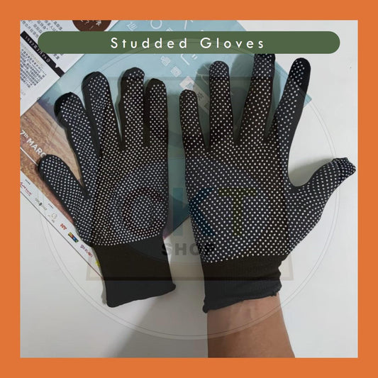 Black Gloves Dot Fishing Ricefield Eel Labor Protection Sarung Tangan Kain Bintik Getah Anti Slip Sport Gardening