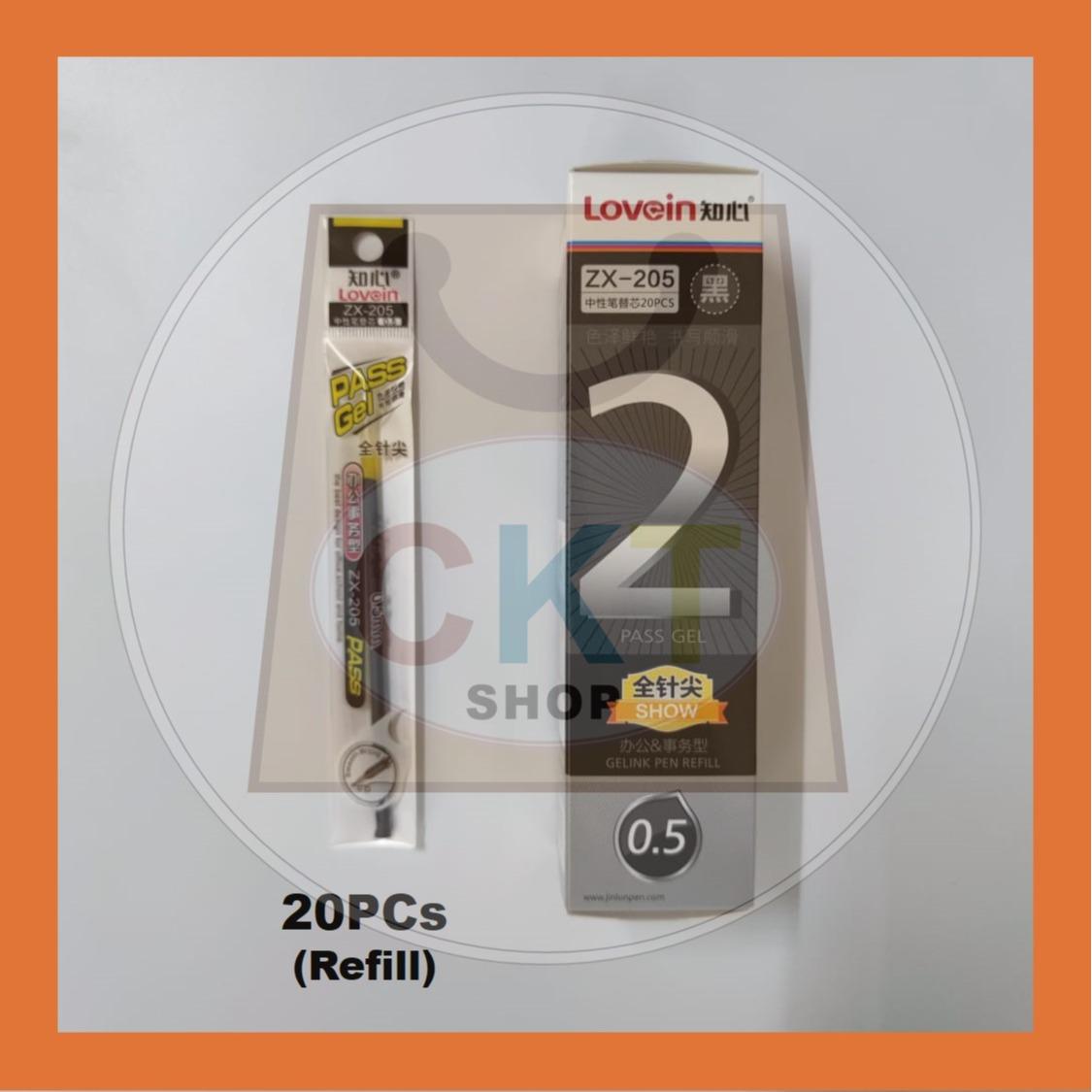 ZhiXin Test Good Gel Pen G-2501 0.5mm & Gel Ink Pen Refill