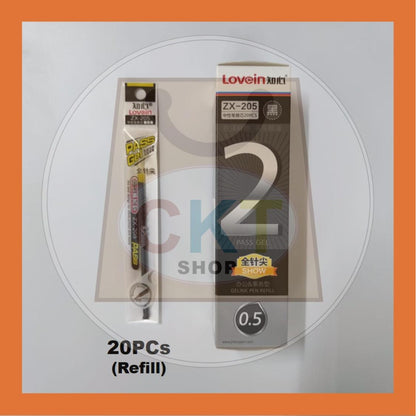 ZhiXin Test Good Gel Pen G-2501 0.5mm & Gel Ink Pen Refill