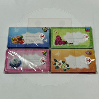 Rose Queen Envelope 3.5" x 6.5" (25Pieces/Packet) | Flower Envelope | Weeding Envelope | Sampul Surat Bunga Office Stationery