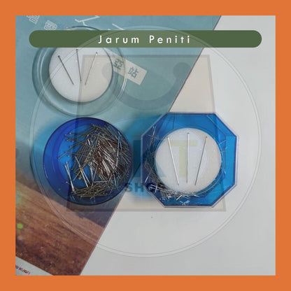 Jarum Peniti Hard Steel Pin Cushion Pack Tukang Jahit 15g Sponge Needles Pin untuk Tudung Hijab Shawl