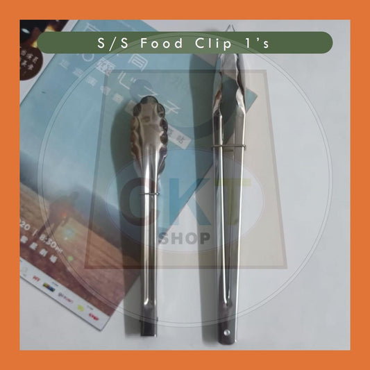 Stainless Steel Tong Food Clip BBQ Tongs Tweezer Penyepit Makanan Cooking Tongs Utensil Kitchen Bar Grill Steak Buffet