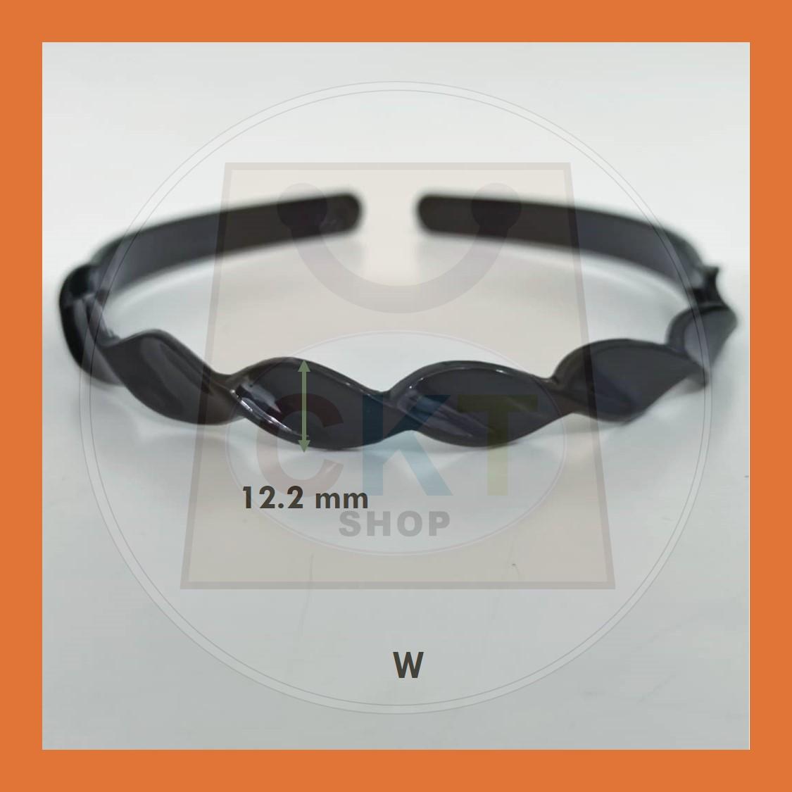 Hairband Plastic Black Headband Cekak Rambut Hitam Hair Band Female Male Unisex Black Hitam Premium Plastic Casual Daily Retro