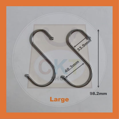 Powerful "S" Shape Stainless Steel Metal Hook Multipurpose Hanger Household Hanging Premium Quality Utensils