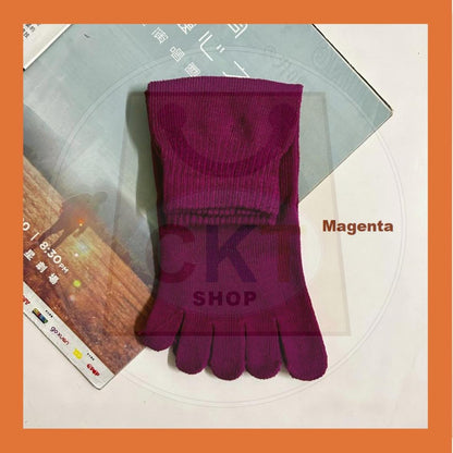 Breathable Non-slip Cotton Split Toe Ladies Five Finger Socks Yoga Socks Floor Socks Stoking Jari Outdoor Green Family