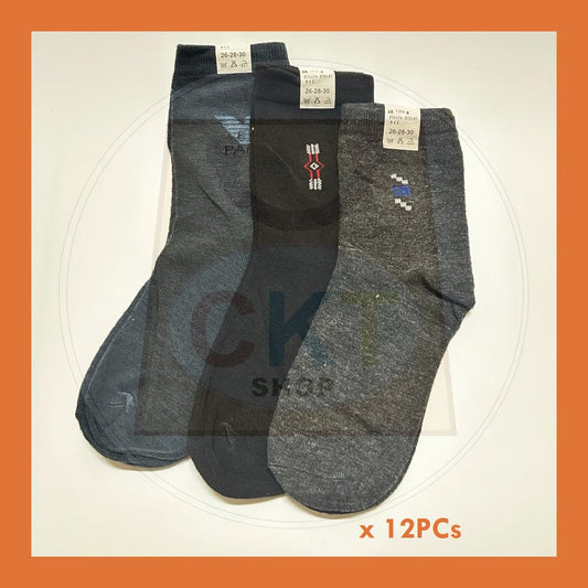 BULK PURCHASE - Male Socks 12 Pairs │ Stokin Laki 12 Pasang