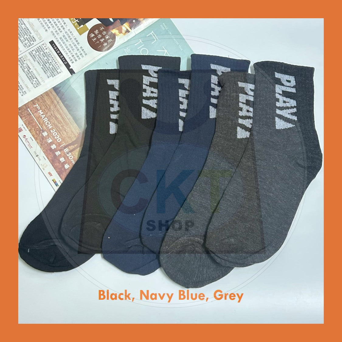 3 Pasang Stoking Kerja Lelaki Stokin Panjang Hitam Men Socks Office Long Black Sock