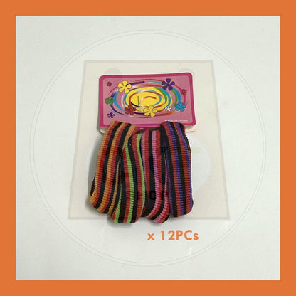 BULK PURCHASE - Hair Ties Stripe 4's  Getah Ikat Rambut Stripe 4's