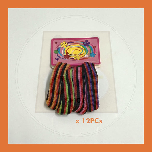 BULK PURCHASE - Hair Ties Stripe 4's  Getah Ikat Rambut Stripe 4's
