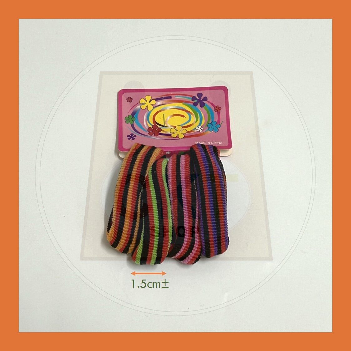 BULK PURCHASE - Hair Ties Stripe 4's  Getah Ikat Rambut Stripe 4's