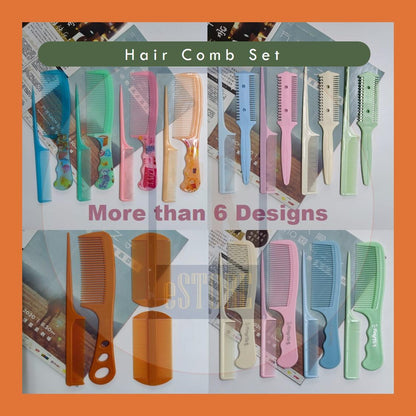 Comb Sikat Rambut  2s set Hair Lice Comb Sikat Kutu Plastik Tak Tajam Gadis Lady Cute Cartoon 2 in 1