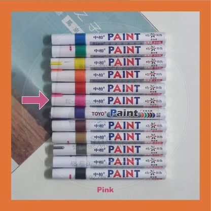 Paint Marker Colourful Drawing Marker Pen Acrylic Permanent Oil Base Waterproof Quick Dry Artwork Marker Tyres Tayar Wor