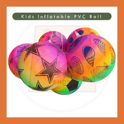 Inflatable PVC Ball Football Soccer Rubber Ball Kids Children Beach Pool Sports Bola Getah Kanak-Kanak Bola Pantai Getah