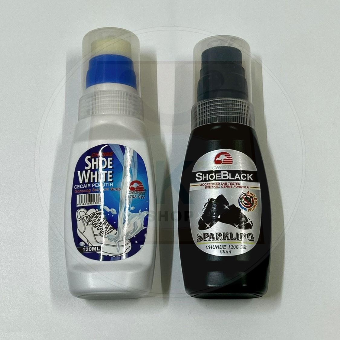 Chunbe Sparkling Shoe White Kapur Kasut Putih Shoe Black 80ml 120ml Pemutih Kasut Sekolah Shoes Whitening Kasut Hitam