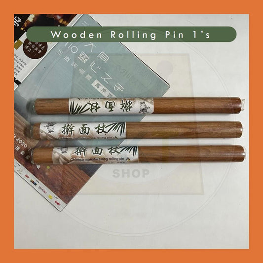 Wooden Flour Rolling Pin Cake Dough Roller Solid Wood Non-Stick Decorating Cake Kayu Bergulir