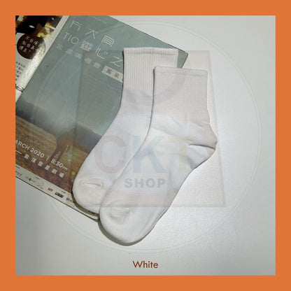 Solid Color Stripes Ankle Socks Women Short Socks School Socks Casual Versatile Socks Stokin Perempuan Fashion Stokin Muslimah Brown White