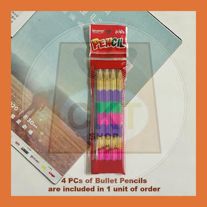 [READY STOCK] 2.0mm 4PCs Non-sharpening Bullet pencil Swap Building Block Pencils Colorful Children Pencils Swap Writing Kids