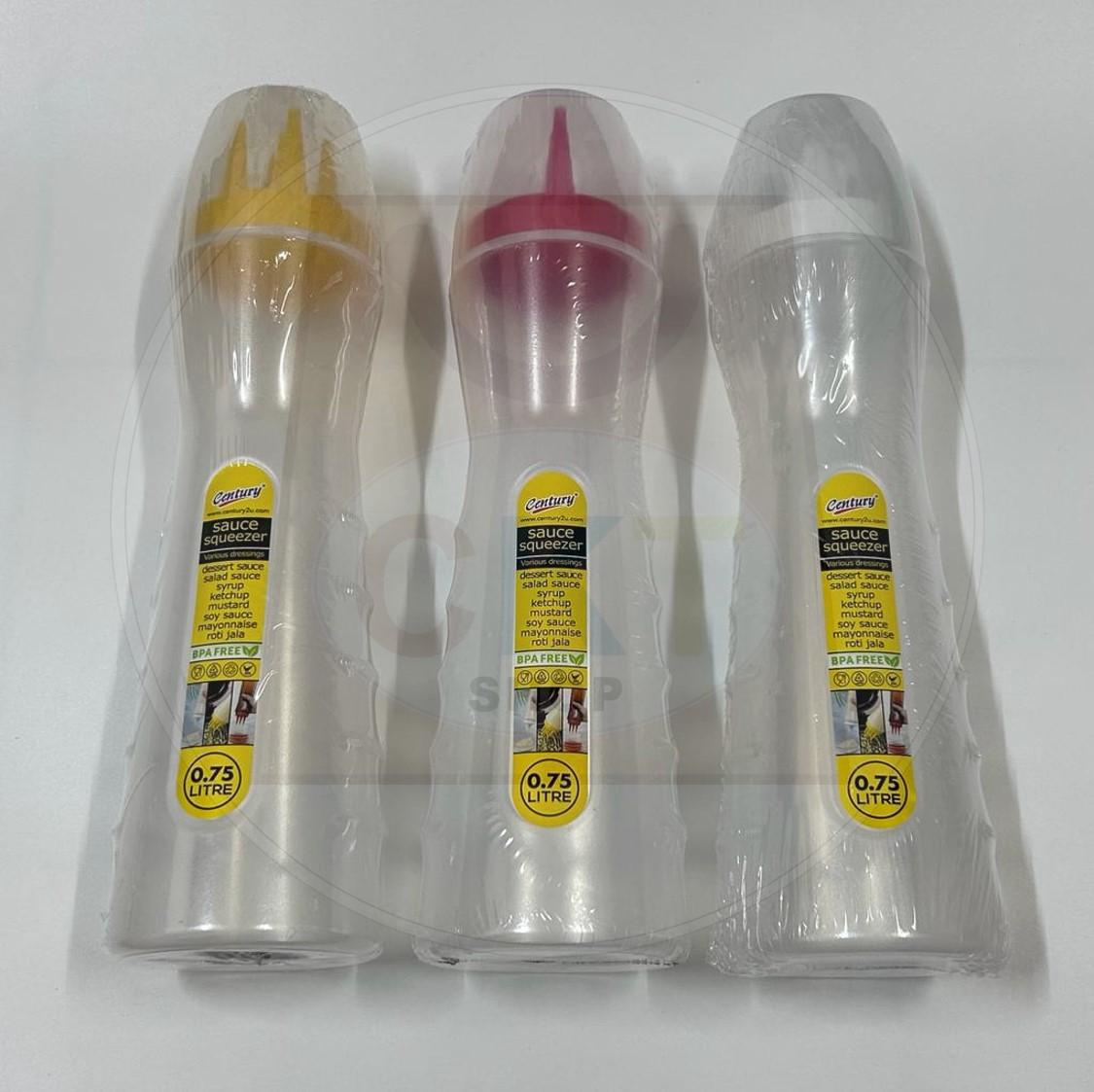 Century Multipurpose Tube Acuan Roti Jala Bottle Sauce Squeezer Sauce Botol Idea 1 Mata 3 Mata 5 Mata Burger 750ml 0.75L