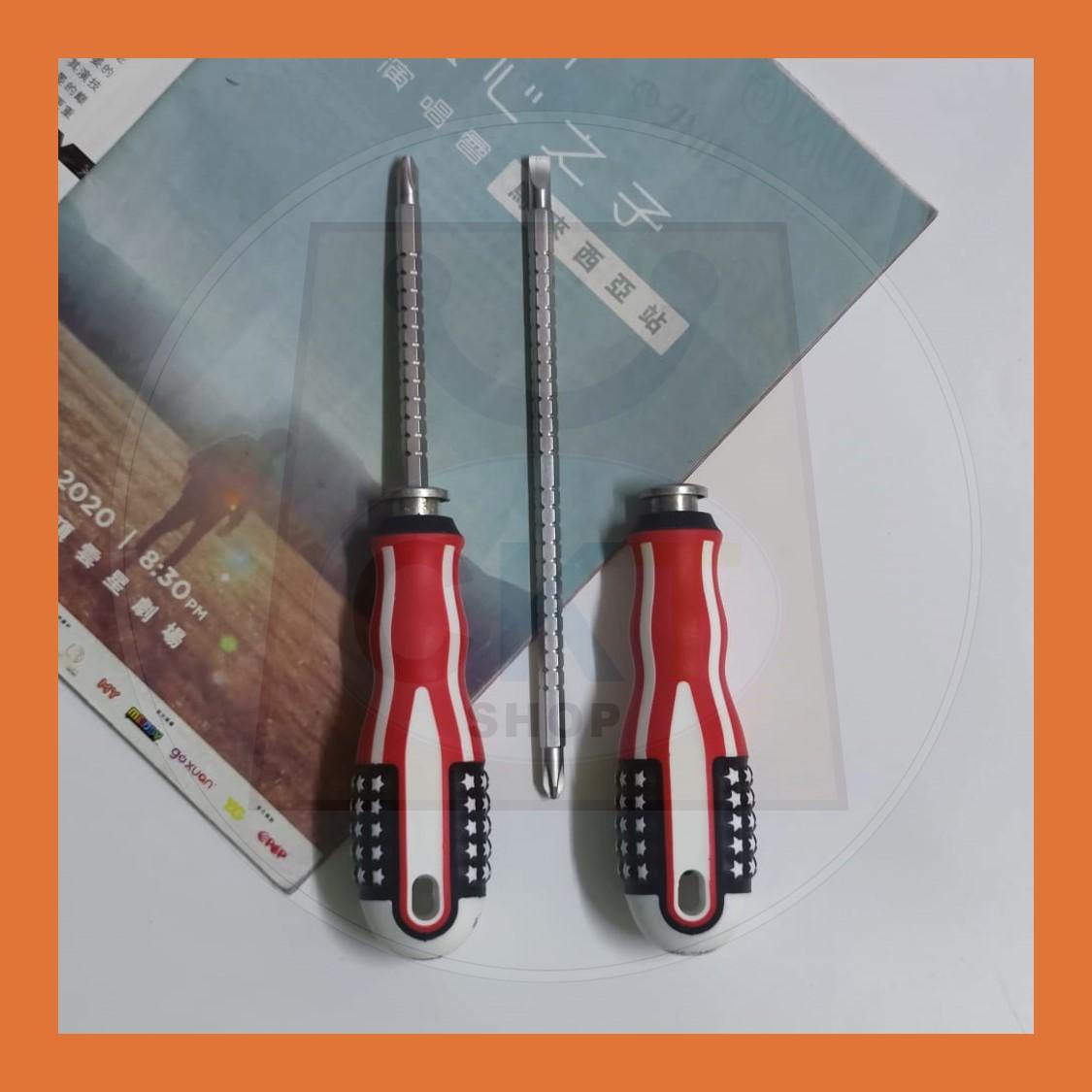 Adjustable Magnetic Two Way Screwdriver Multipurpose Screwdriver Pemutar Skru Driver 2 Way