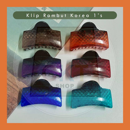 Klip Rambut Korea Hair Clip Warna-Warni Aesthetic Minimalist Strong Grip Gaya Harian Wanita Moden