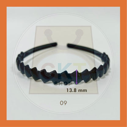 Hairband Plastic Black Headband Cekak Rambut Hitam Hair Band Female Male Unisex Black Hitam Premium Plastic Casual Daily Retro