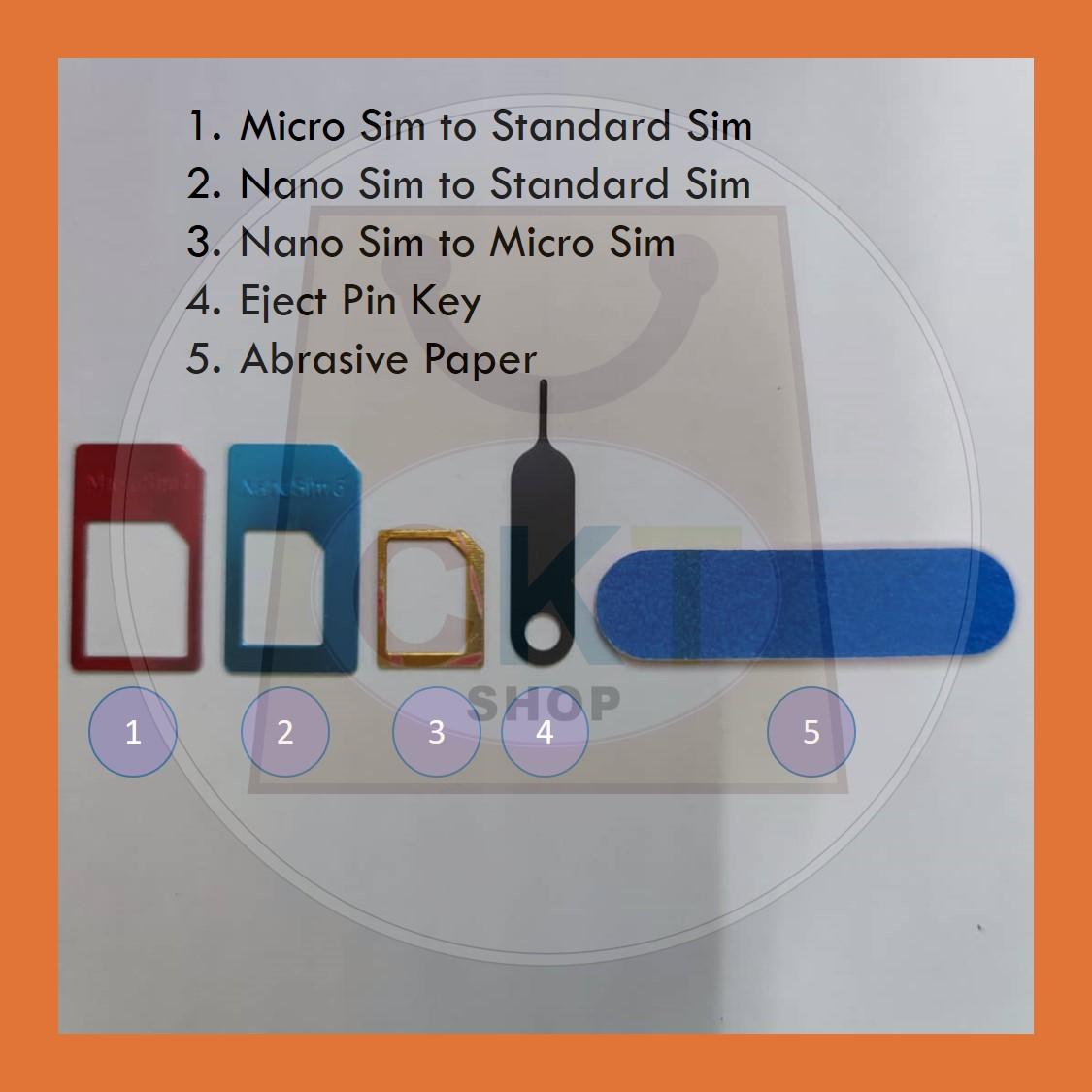 Nano SIM Card To Micro Standard Adapter Converter Set