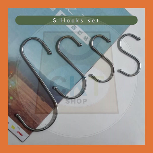 Powerful "S" Shape Stainless Steel Metal Hook Multipurpose Hanger Household Hanging Premium Quality Utensils