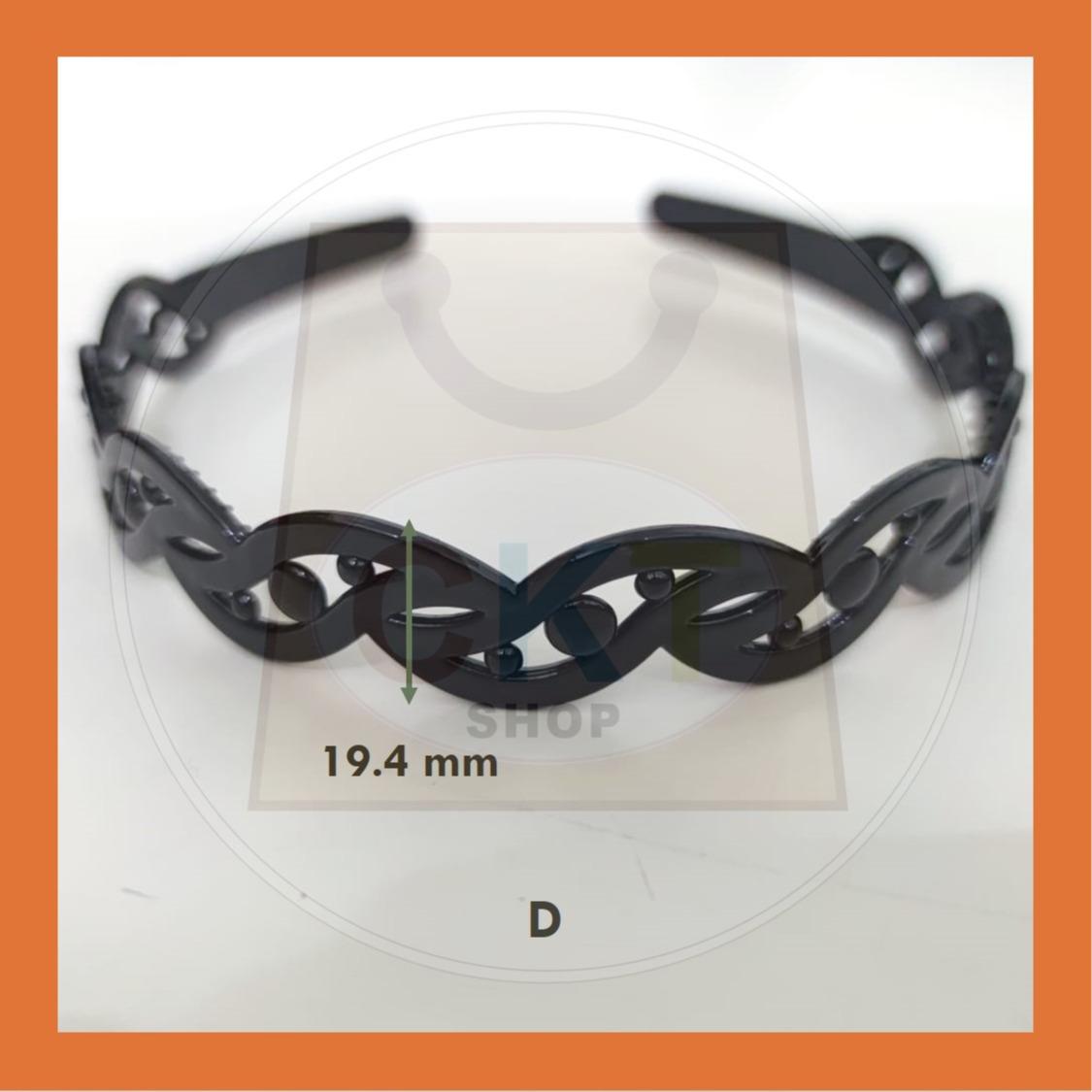 Hairband Plastic Black Headband Cekak Rambut Hitam Hair Band Female Male Unisex Black Hitam Premium Plastic Casual Daily Retro