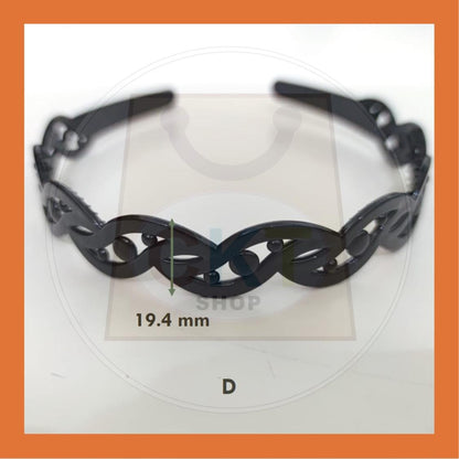 Hairband Plastic Black Headband Cekak Rambut Hitam Hair Band Female Male Unisex Black Hitam Premium Plastic Casual Daily Retro