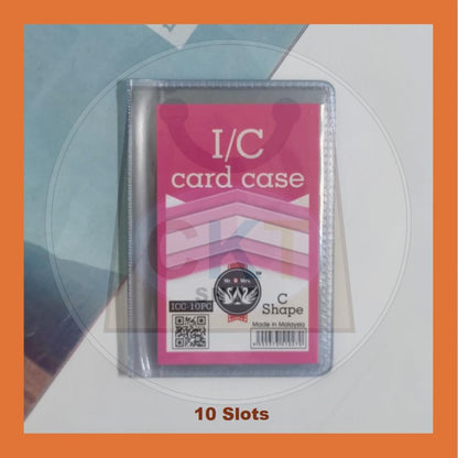 IC Holder Plastic PVC Clear Card Holder ID Business Credit Card Holder Case Organizer With 10 Pages 8 Pages