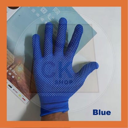 Black Gloves Dot Fishing Ricefield Eel Labor Protection Sarung Tangan Kain Bintik Getah Anti Slip Sport Gardening