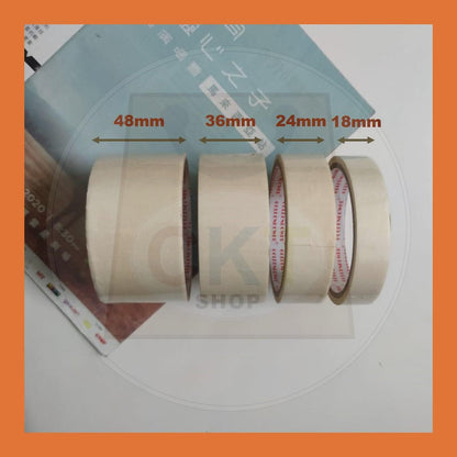 Masking Tape White Tape Kertas Packaging Tape 18mm 24mm 36mm 48mm Pita Pelekat