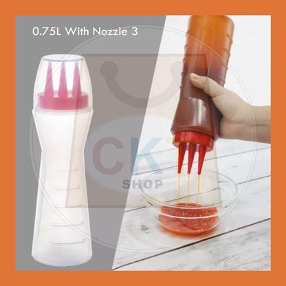 Century Multipurpose Tube Acuan Roti Jala Bottle Sauce Squeezer Sauce Botol Idea 1 Mata 3 Mata 5 Mata Burger 750ml 0.75L