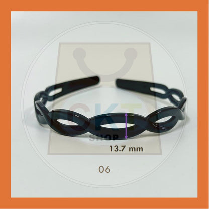 Hairband Plastic Black Headband Cekak Rambut Hitam Hair Band Female Male Unisex Black Hitam Premium Plastic Casual Daily Retro