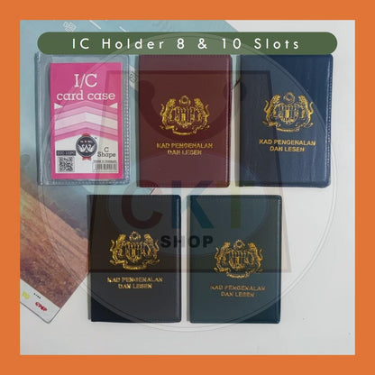 IC Holder Plastic PVC Clear Card Holder ID Business Credit Card Holder Case Organizer With 10 Pages 8 Pages