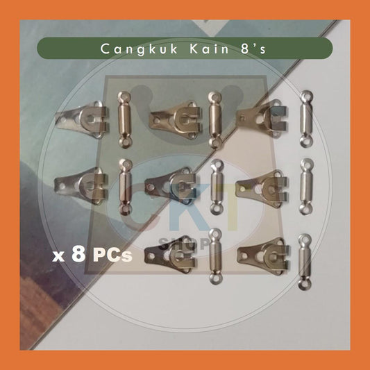 Cangkuk Kain 8pcs Hook & Bar pant Trouser Hook Skirt Hook Cangkuk Kain Jahit