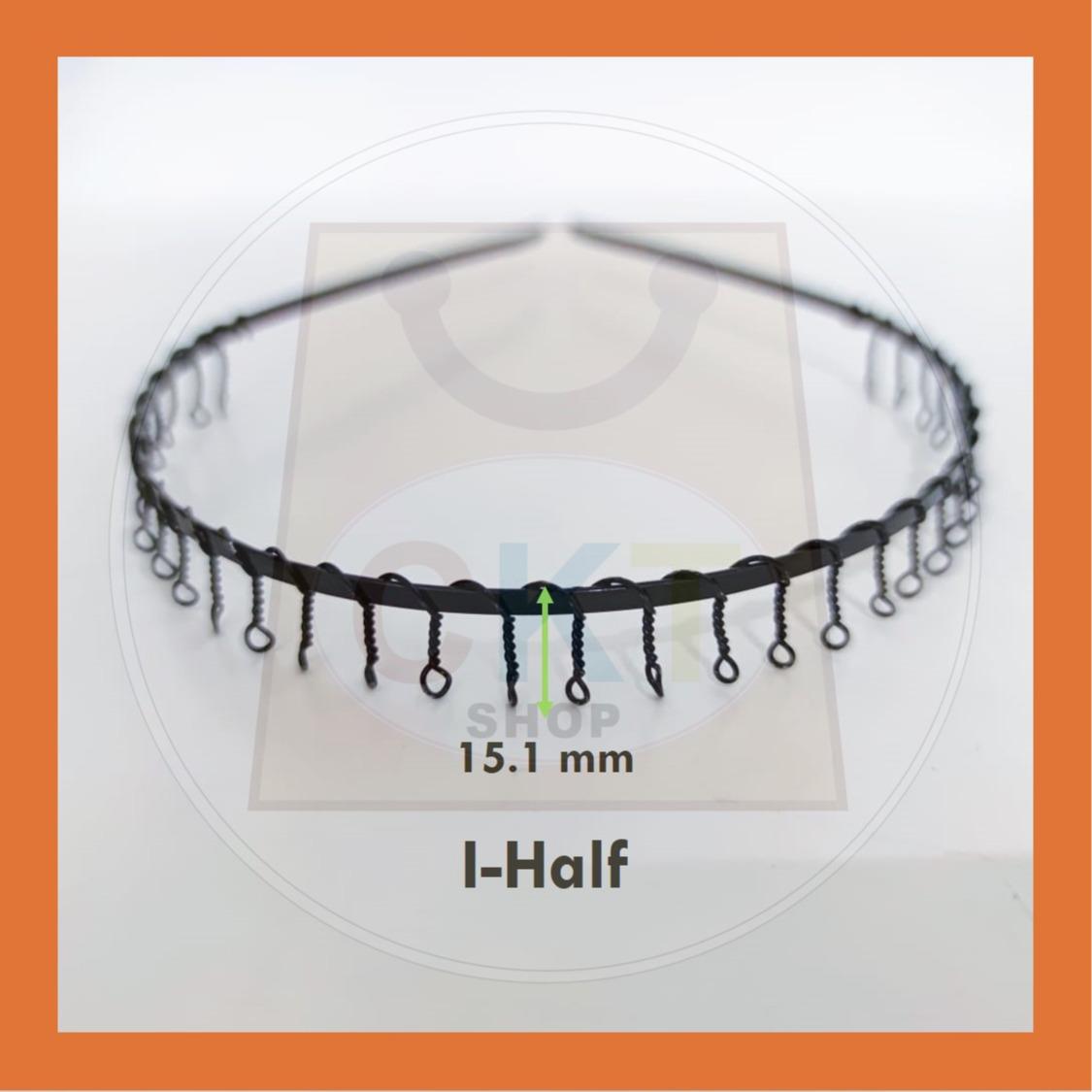 Women Men Unisex Black Hair Band Hairband Steel Metal Cekak Rambut Hitam Besi Gulung Spring Hair Band